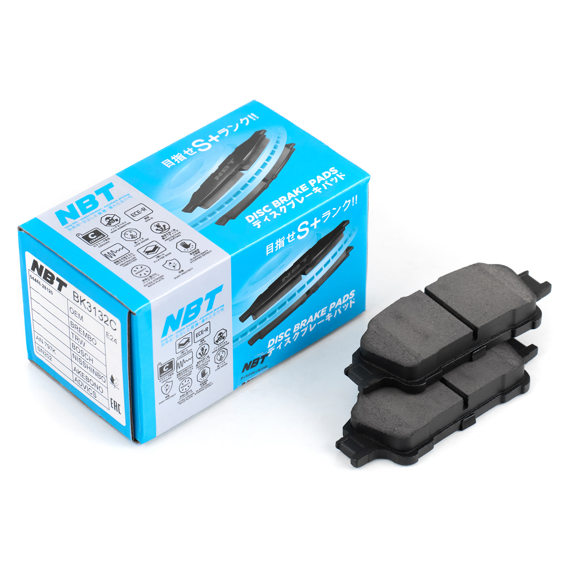 Колодки тормозные дисковые NBT BK3132C / SN202 / AN-797K / AV1208 / GP02344 / D2344