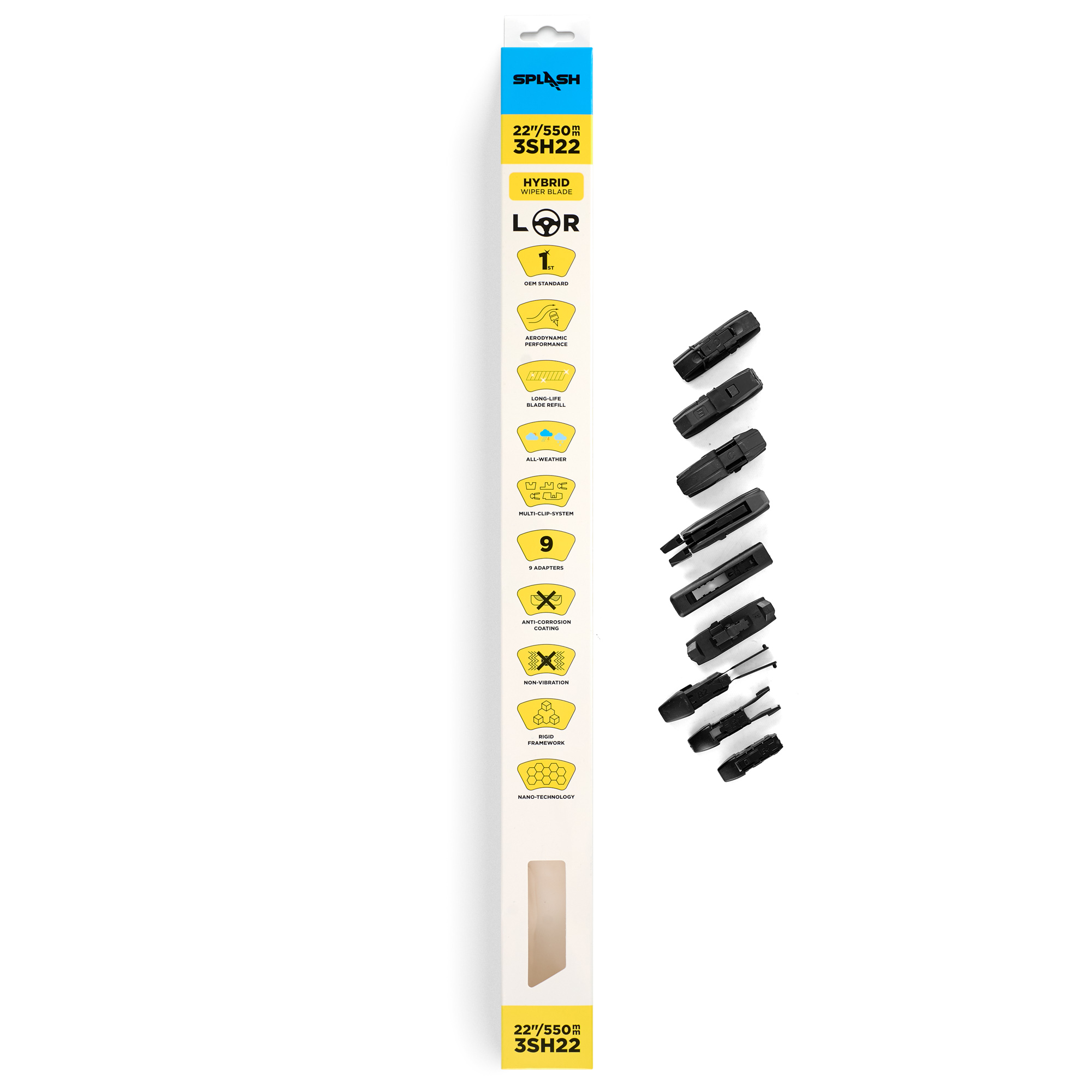 Щетка стеклоочистителя гибридная SPLASH 550mm (22") 3SH22