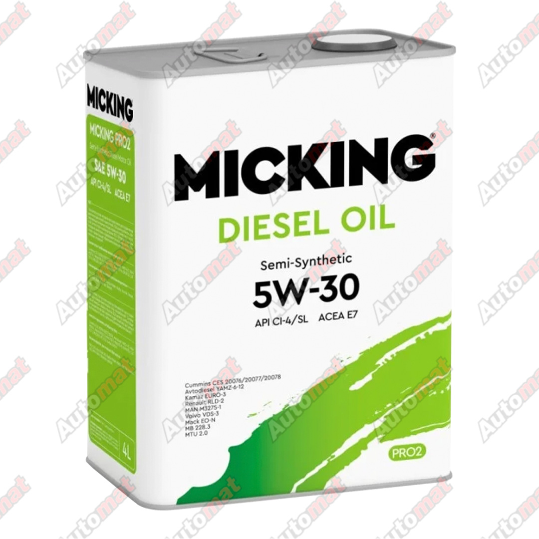 Масло моторное MICKING Diesel Oil PRO2 5W-30 API CI-4/SL s/s 4л.