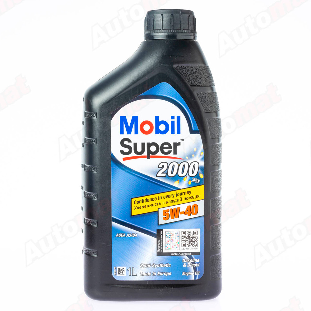 Моторное масло Mobil SUPER 2000 X3 5W-40 SEMI-SYNTHETIC, 1л