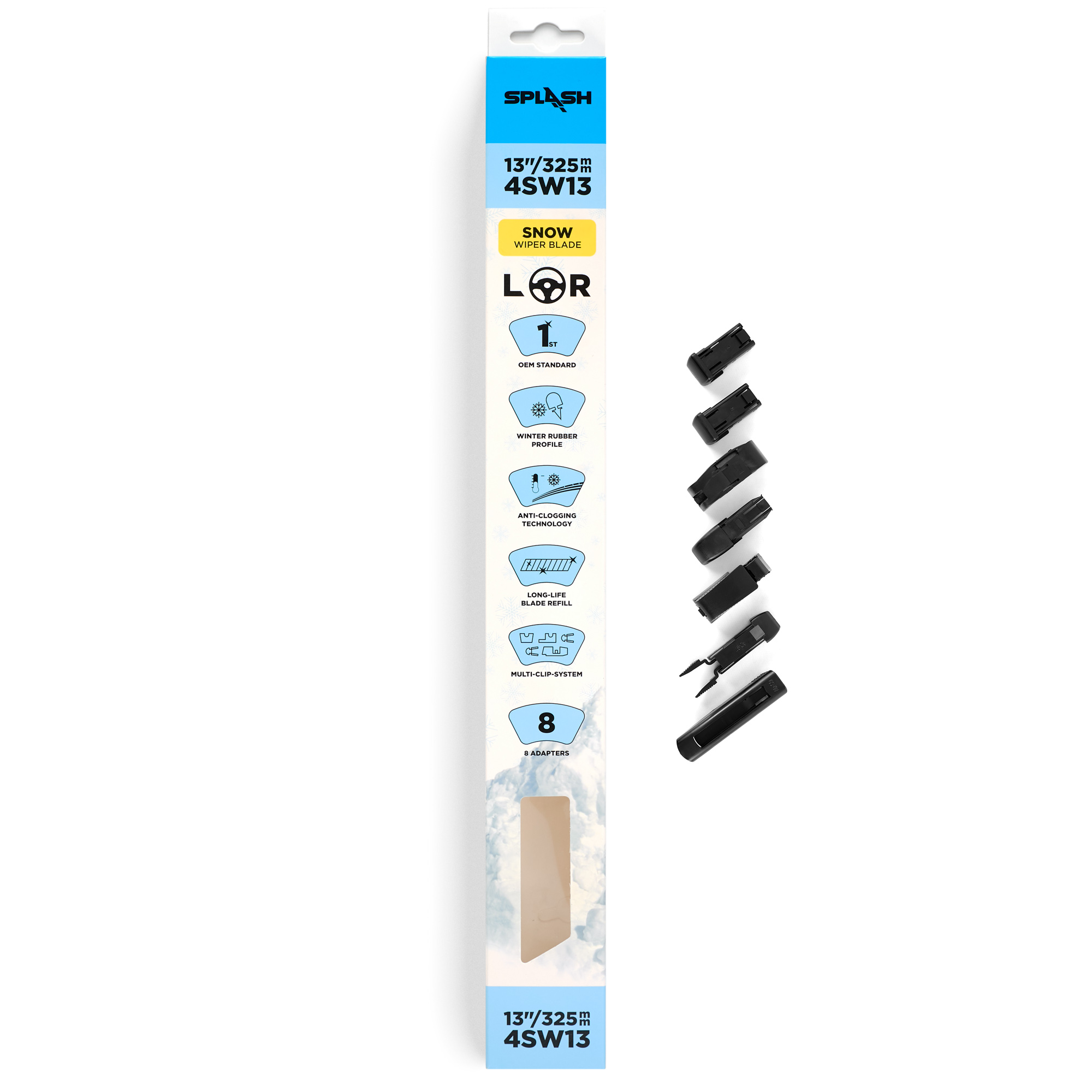 Щетка стеклоочистителя зимняя SPLASH 330mm (13'') 4SW13