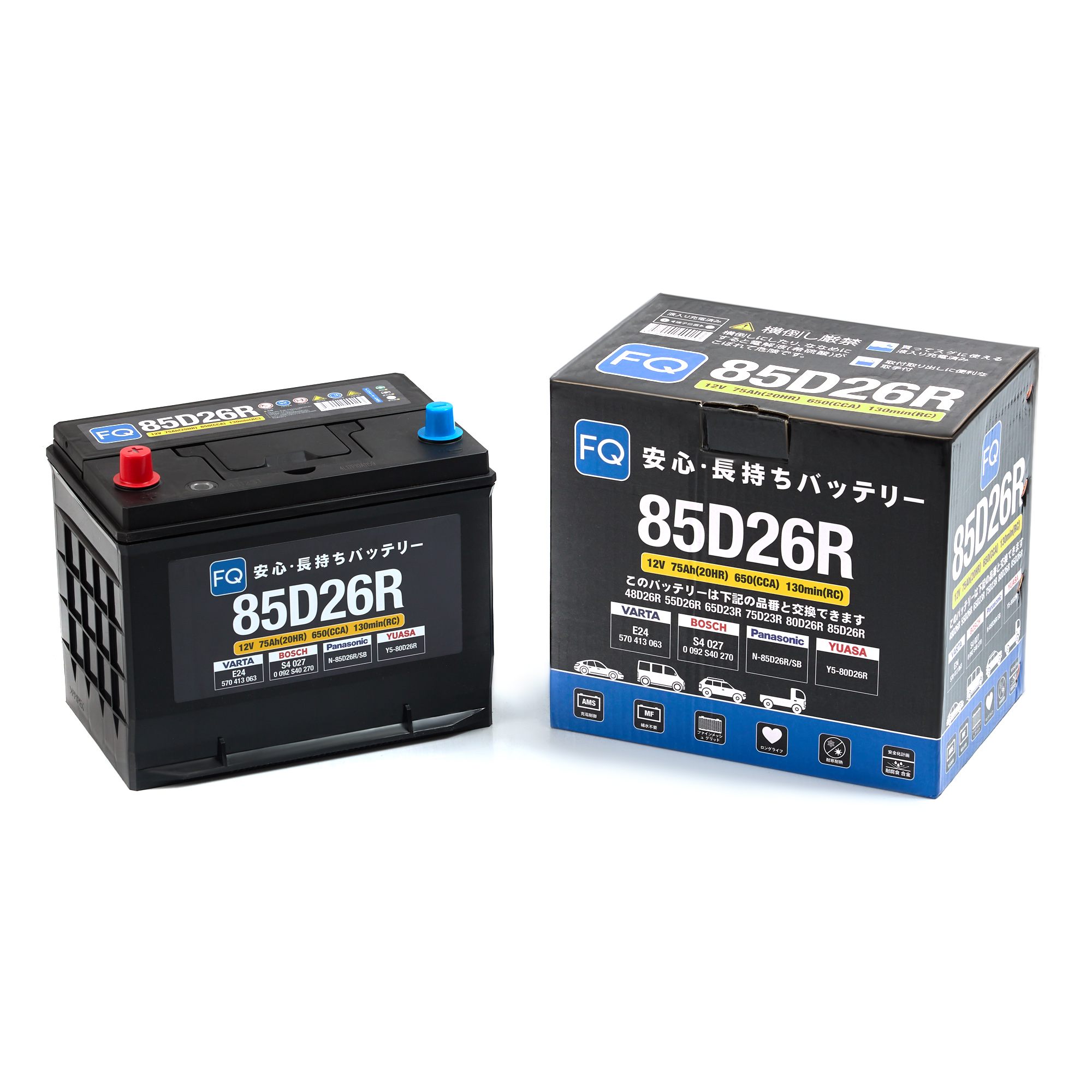 Аккумулятор FQ JIS BLUE ENERGY 85D26R 75Ah