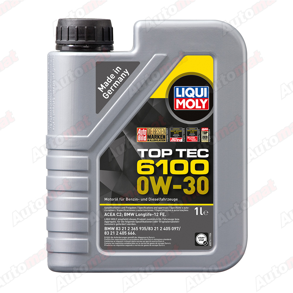 Моторное масло LiquiMoly НС-синтетическое Top Tec 6100 0W-30 C2, 1л