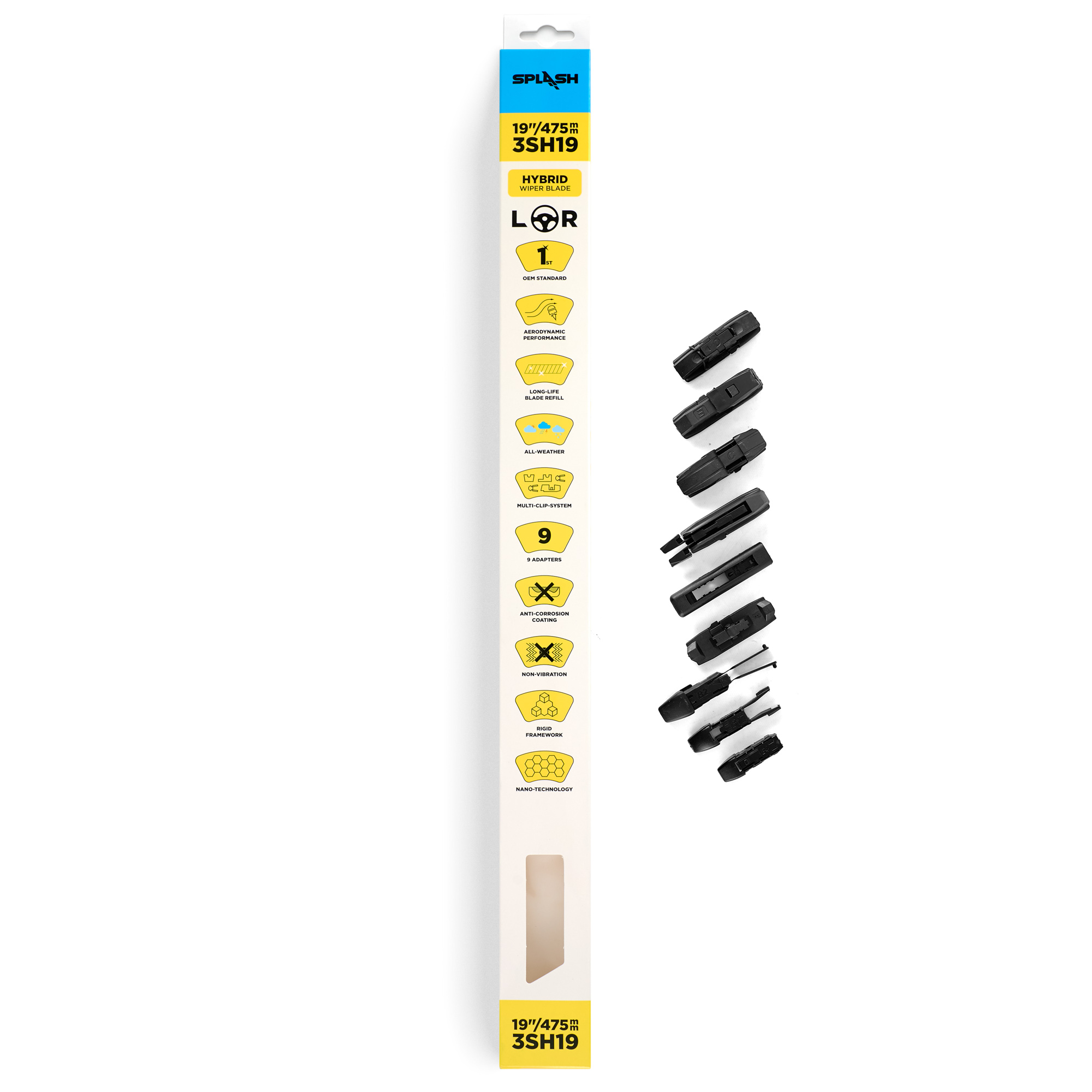 Щетка стеклоочистителя гибридная SPLASH 480mm (19") 3SH19