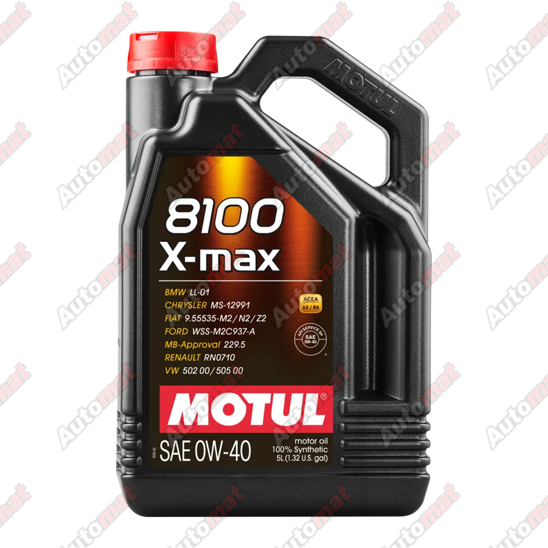 Масло моторное Motul 8100 X-MAX 0W-40, синтетическое, 5л