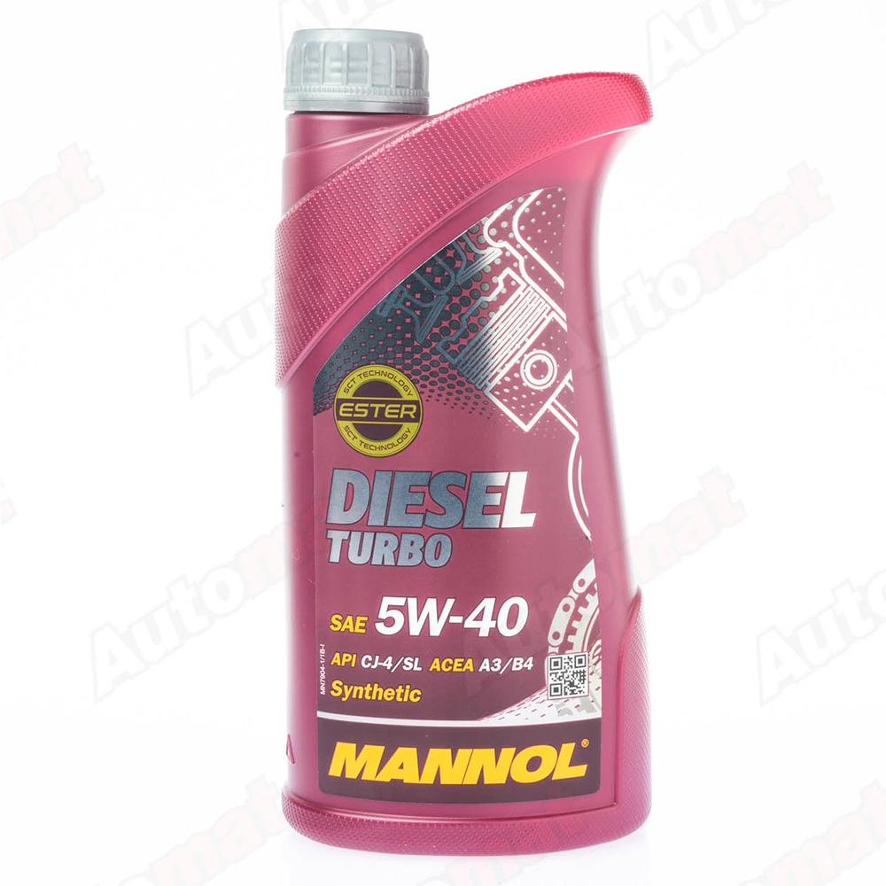 Моторное масло MANNOL 7904 DIESEL TURBO 5W-40 CJ-4/SL A3/B4 FULLY SYNTHETIC, 1л