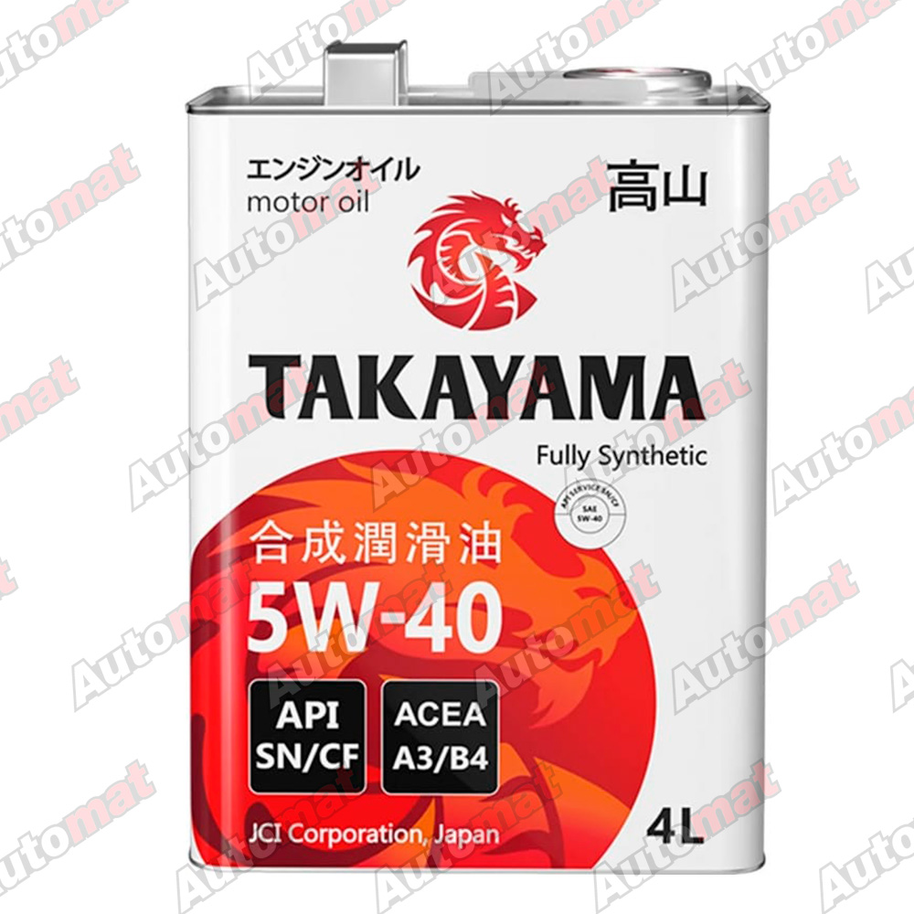 Масло моторное TAKAYAMA Adaptec 5W-40 SN/CF A3/B4, 4л