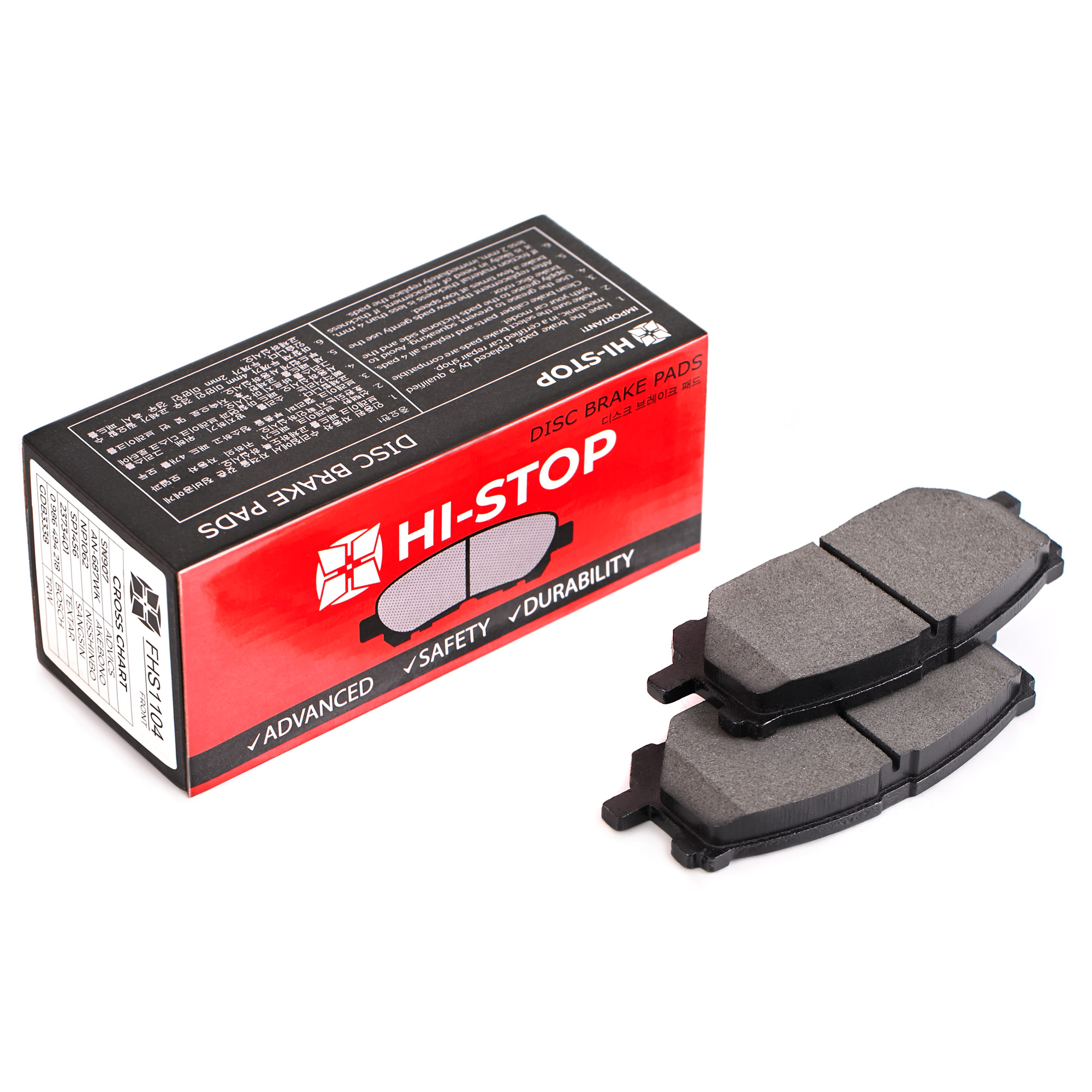 Колодки тормозные дисковые HI-STOP FHS1104 / SN907 / AN-687WK / NP1062 / 0 986 494 218