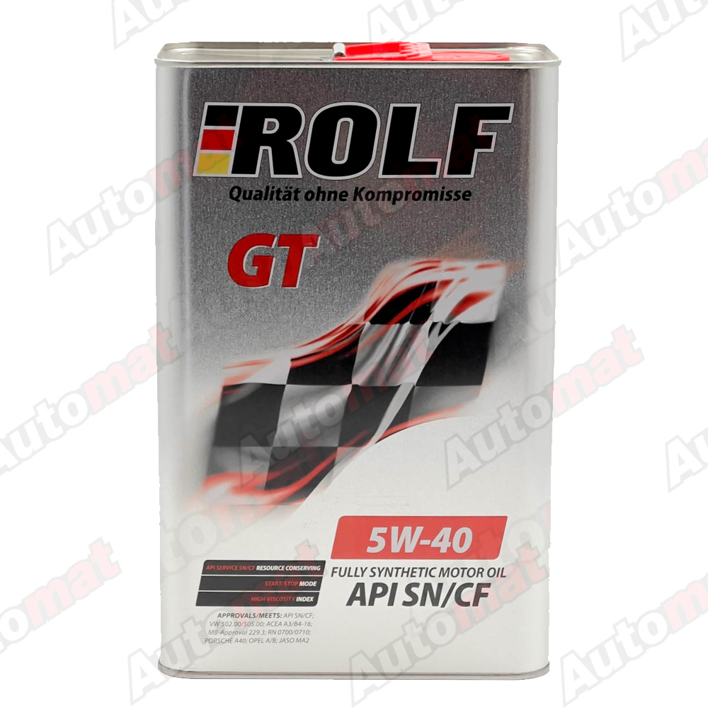 Моторное масло ROLF GT 5W-40 SN/CF, 4л