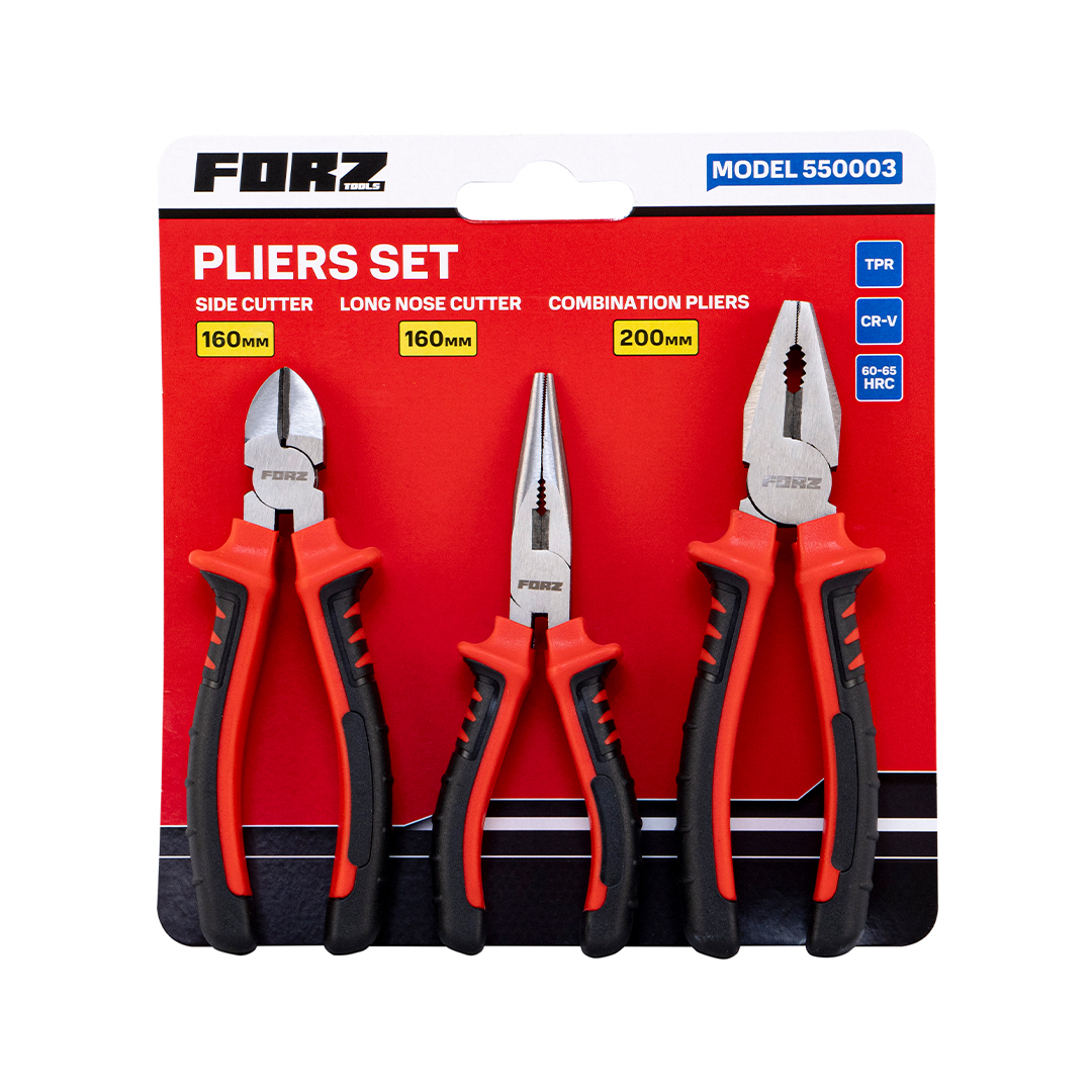 Набор шарнирно-губцевого инструмента FORZ 3 предмета, CrV