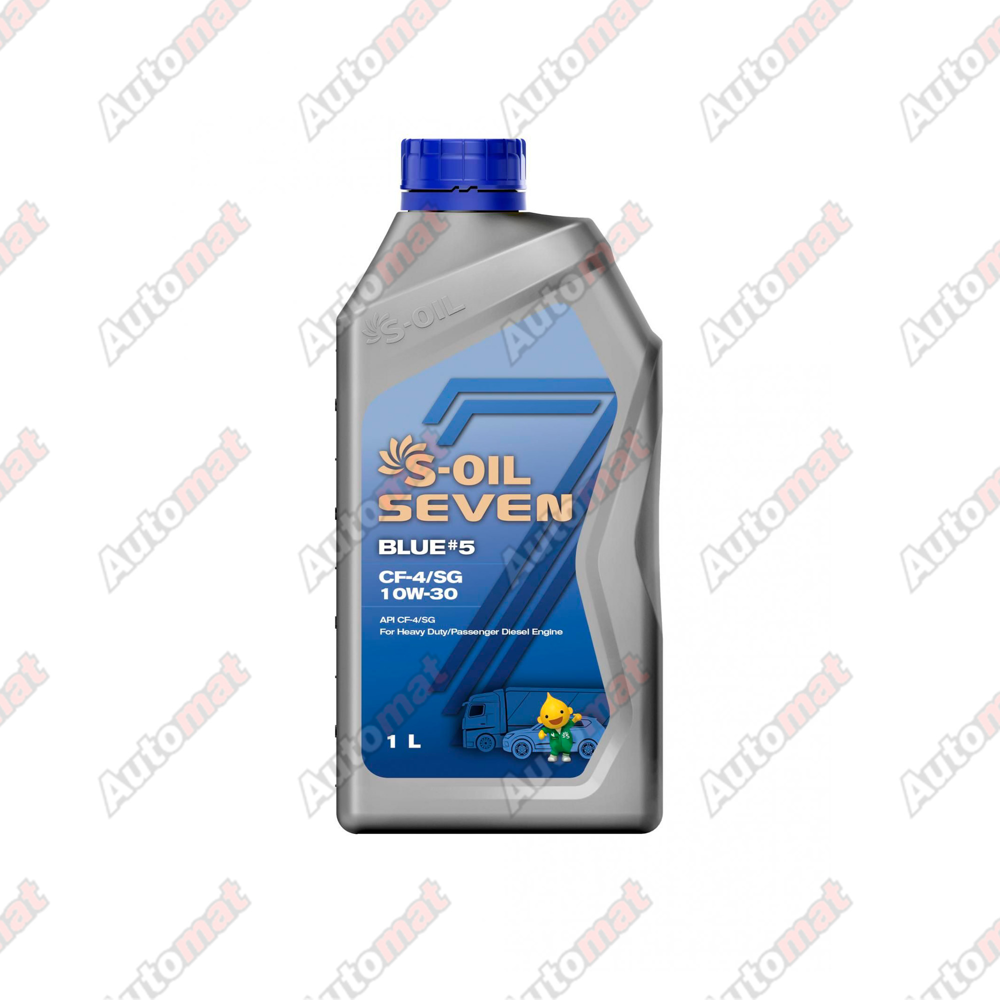 Масло моторное S-OIL 7 BLUE #5 10W-30 CF-4/SG, 1л
