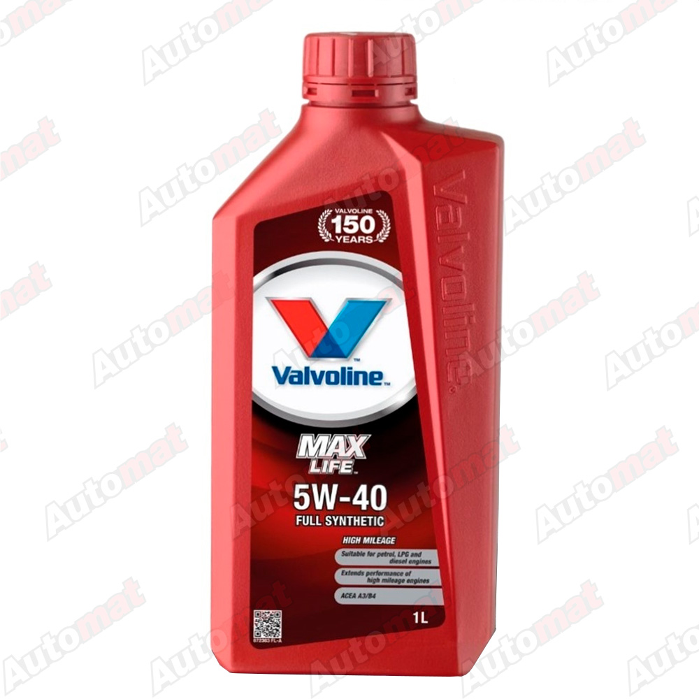 Моторное масло Valvoline MAXLIFE 5W-40 SN/CF, 1л