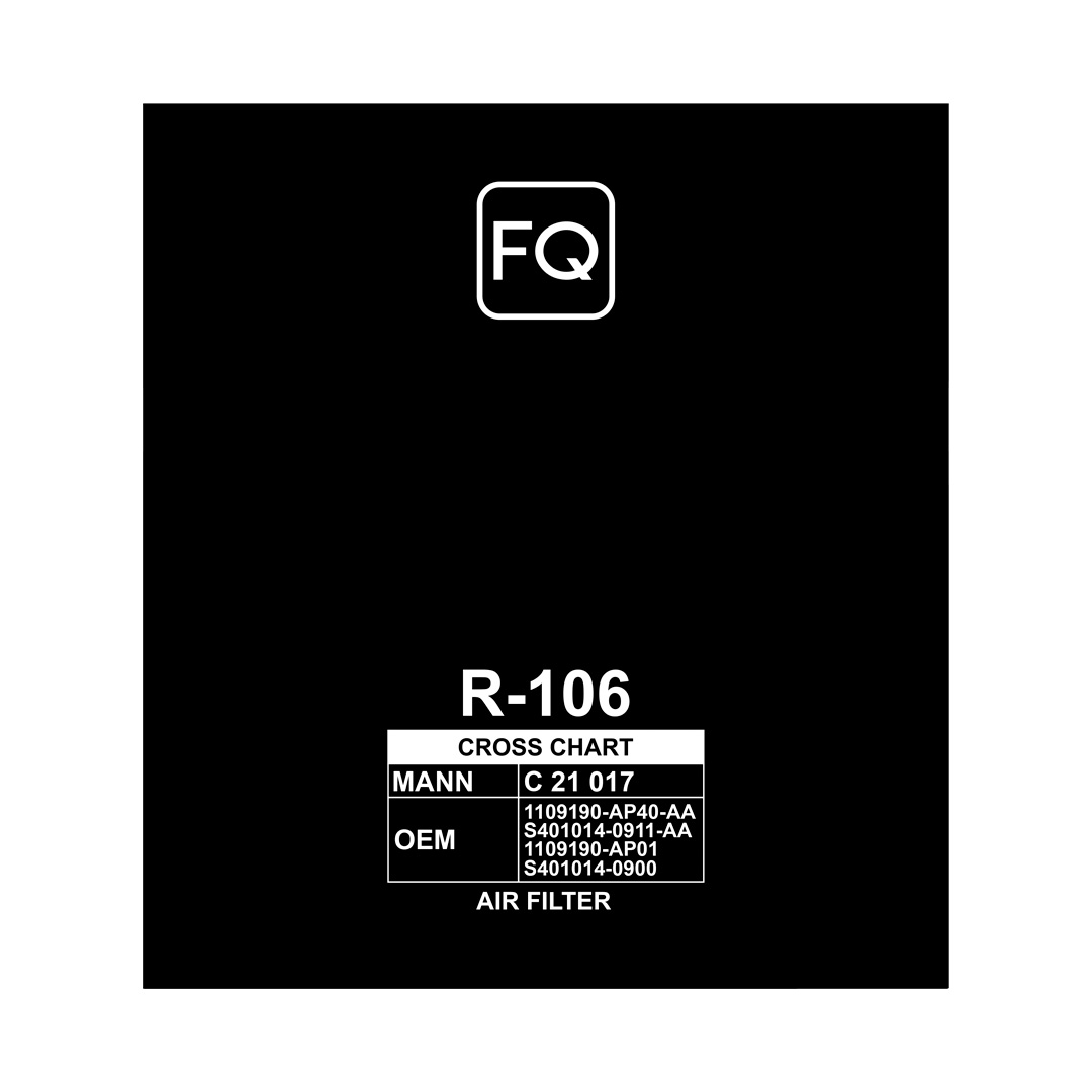 Фильтр воздушный FQ R-106