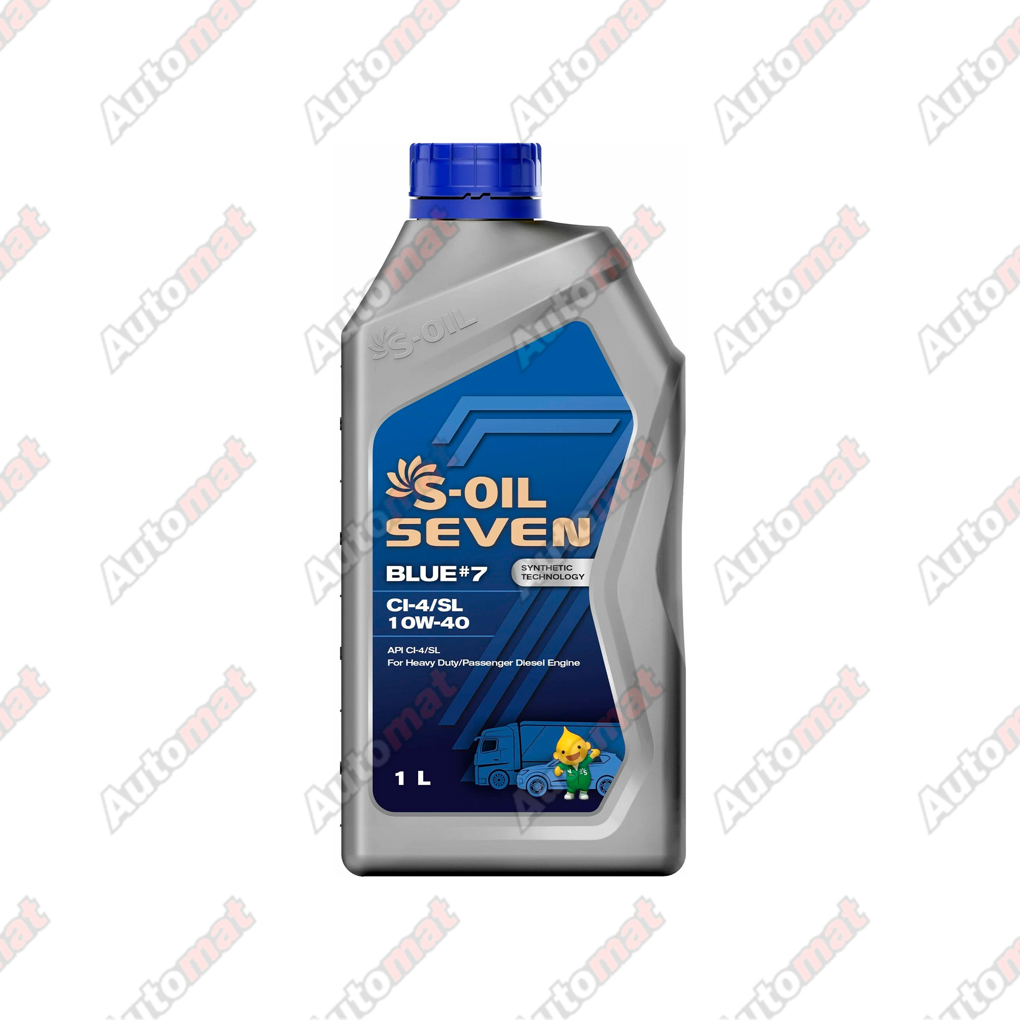 Масло моторное S-OIL 7 BLUE #7 10W-40 CI-4/SL Synthetic Technology, 1л