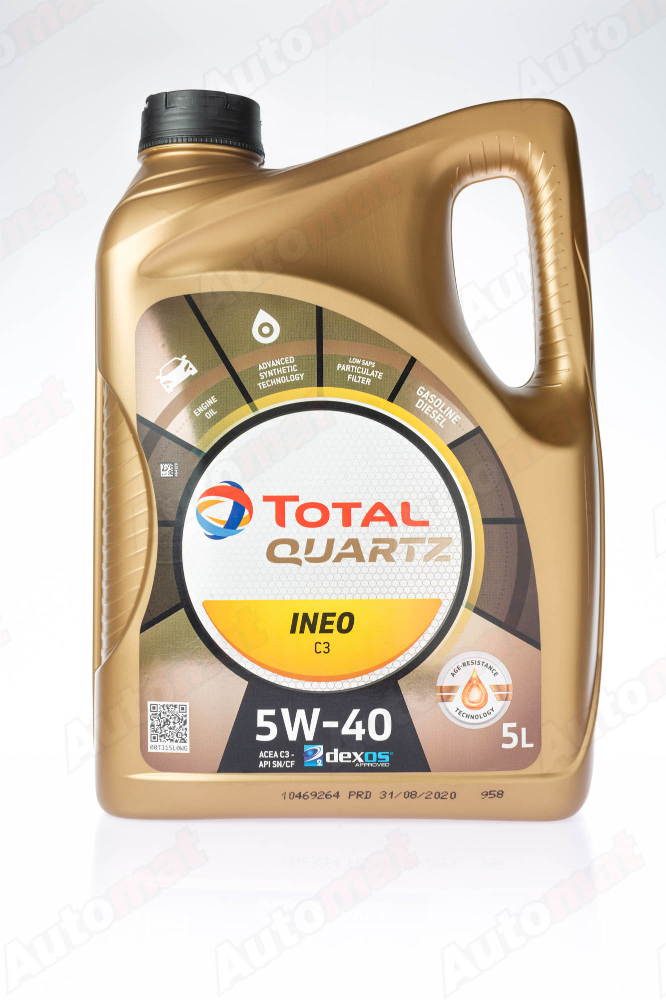 Моторное масло Total Quartz Ineo 5W-40 SN/CF C3, 5л