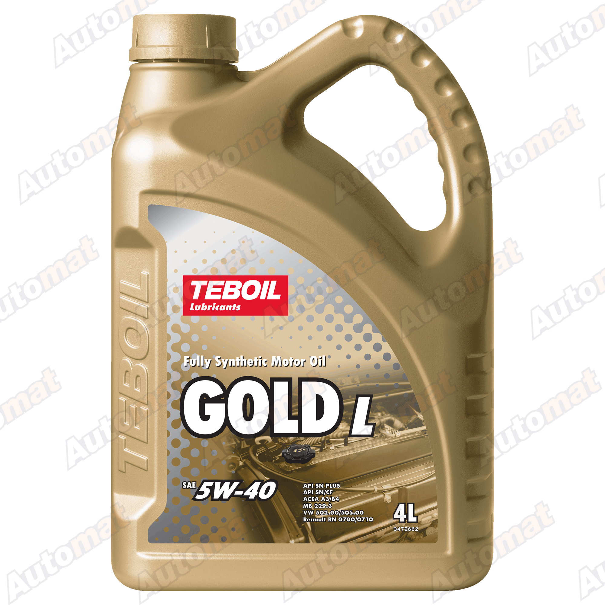 Масло моторное Teboil Gold L 5W-40 синтетическое, 4л