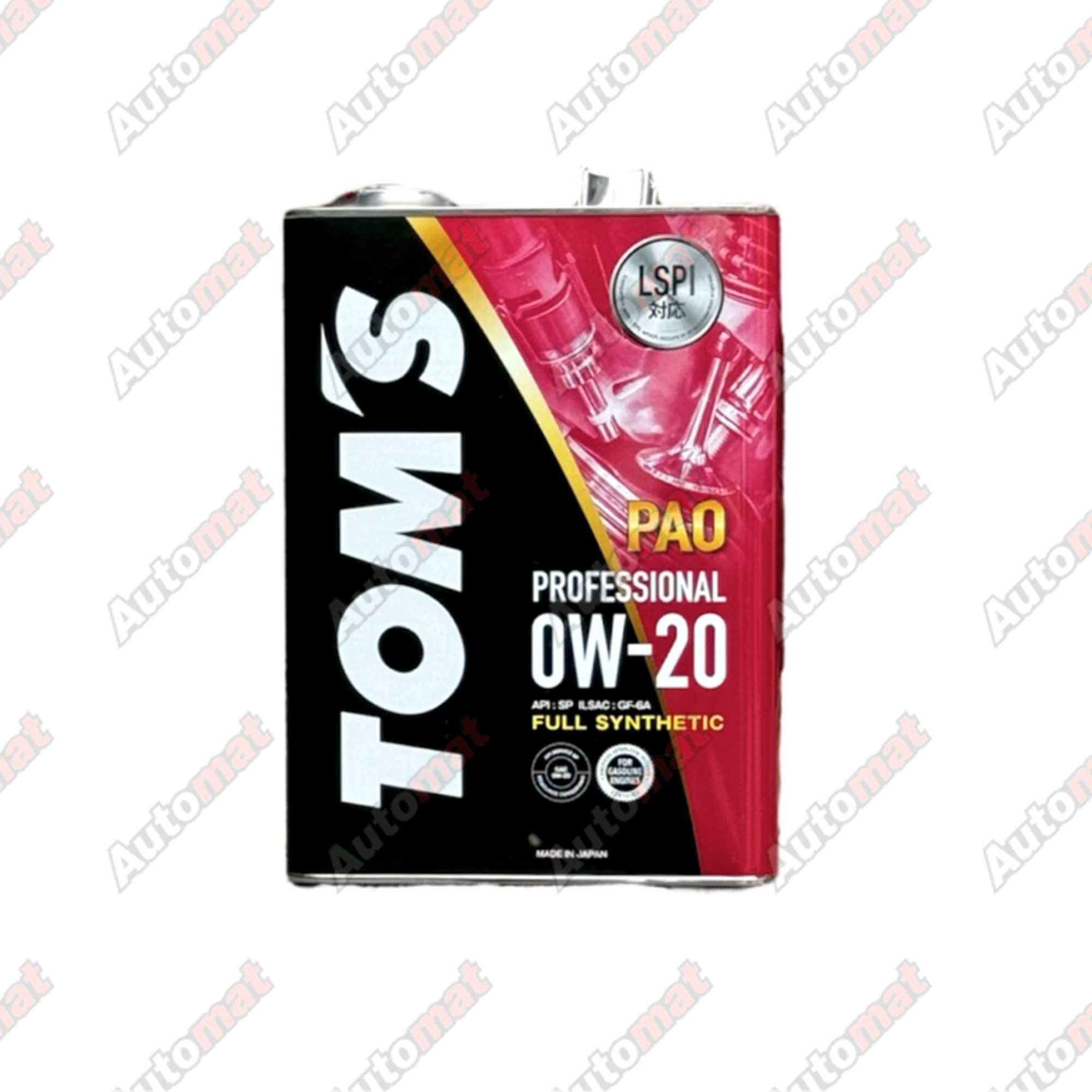 Моторное масло TOM`S Professional PAO 0W-20 SP GF-6A, 4л