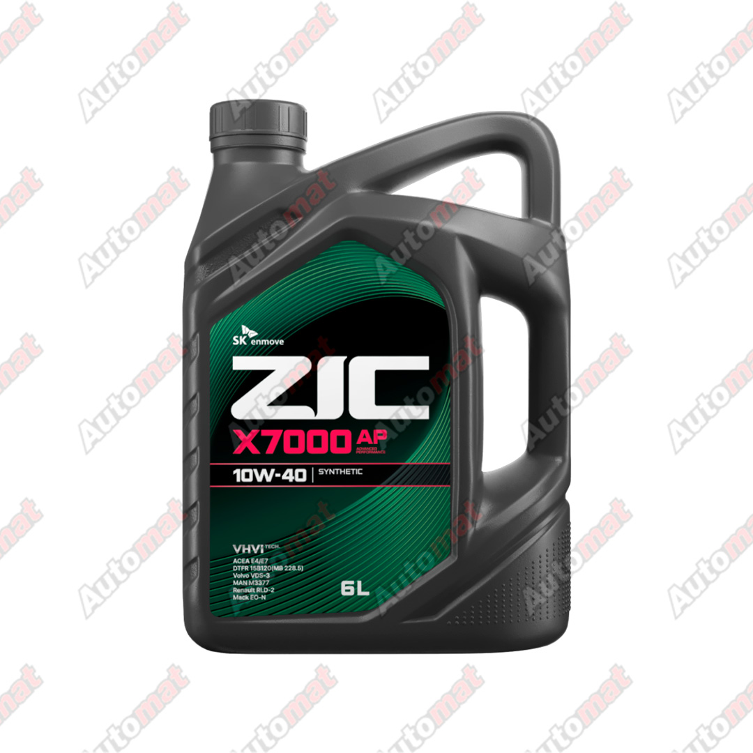 Масло моторное ZIC X7000 AP 10W-40 CI-4 E7/E4, 6л