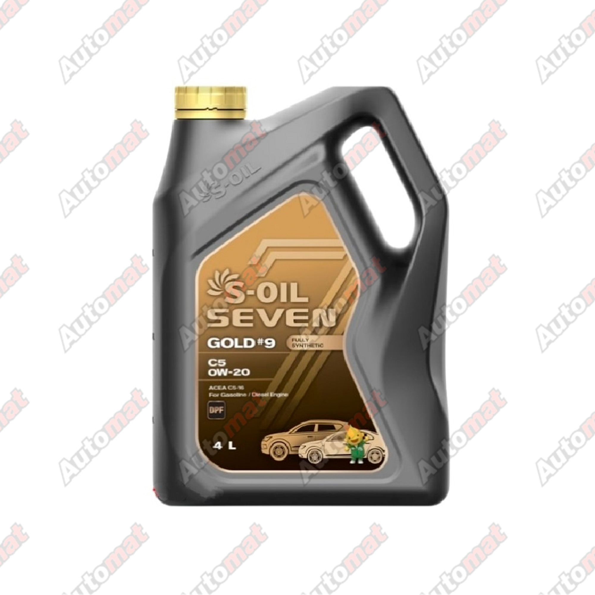 Масло моторное S-OIL 7 GOLD #9 0W-20 C5 Fully Synthetic, 4л