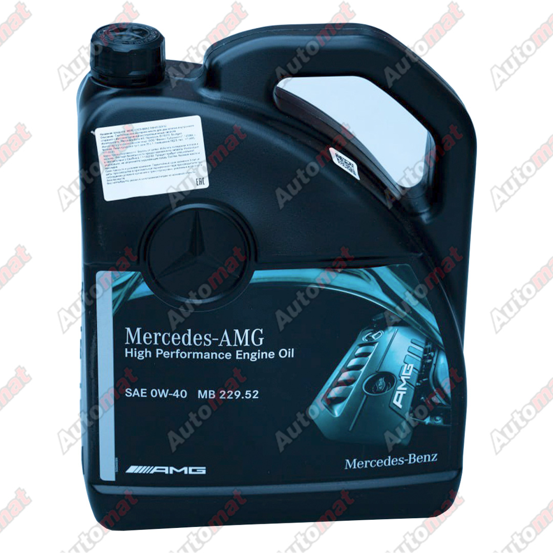 Моторное масло MERCEDES-BENZ MB 0W-40 229.52 AMG кан. 5л