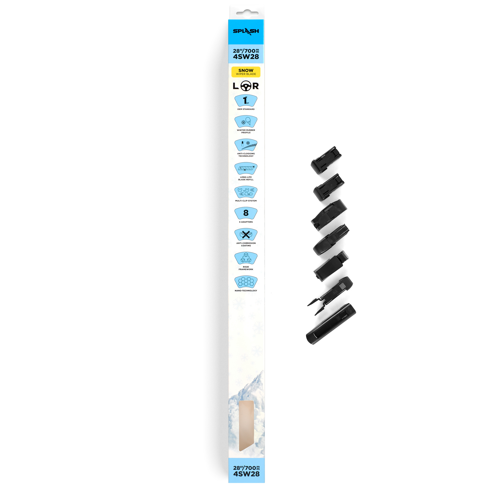 Щетка стеклоочистителя зимняя SPLASH 700mm (28'') 4SW28