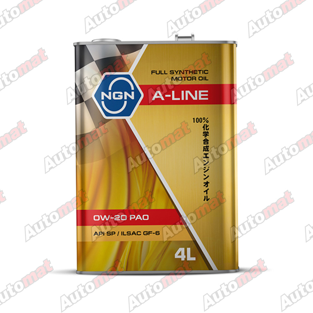 Масло моторное синтетическое NGN A-Line PAO 0W-20 SP GF-6, 4л