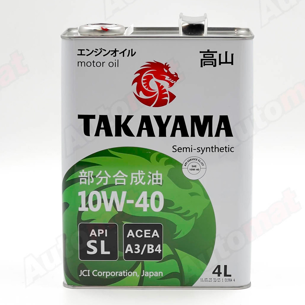 Моторное масло TAKAYAMA 10W-40 SL A3/B4, 4л