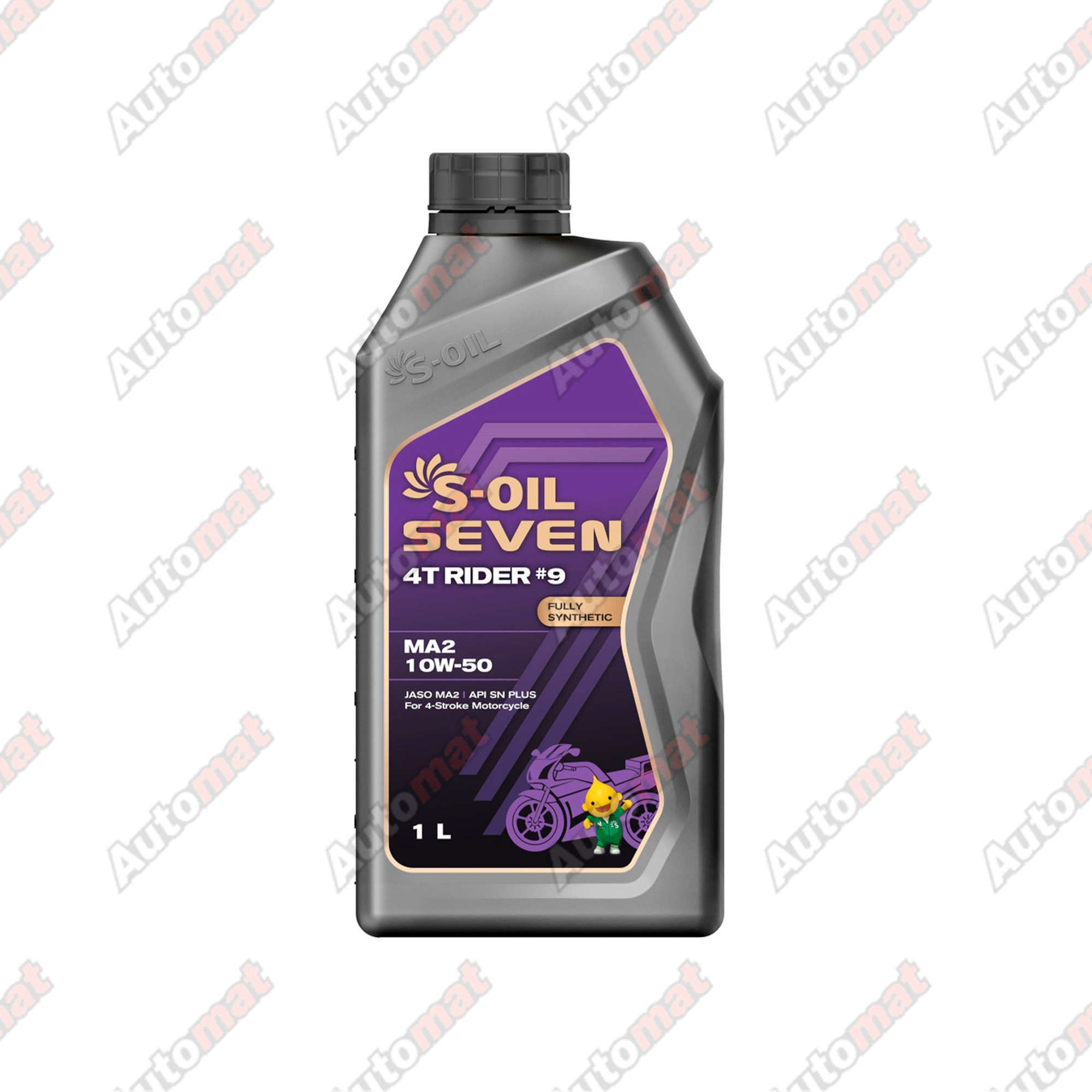 Масло моторное S-OIL 7 4T RIDER #9 10W-50 MA2 Fully Synthetic, 1л
