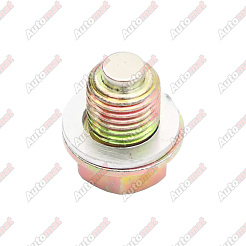 Болт маслосливной с магнитом MASUMA (с шайбой) Isuzu 14x2.5mm (Артикул: M-47)