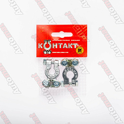 Клемма АКБ "НАДЕЖНЫЙ КОНТАКТ" свинец, малая, зажим, 2 шт
