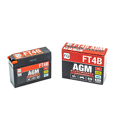 Мото аккумулятор FQ 2,3 Ah FT4B AGM