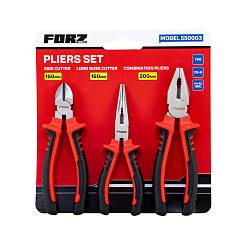 Набор шарнирно-губцевого инструмента FORZ 3 предмета, CrV