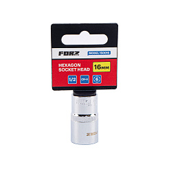 Головка торцевая шестигранная FORZ (1/2), 16 мм, CrV
