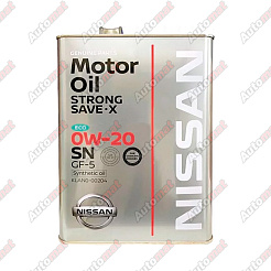 Моторное масло NISSAN STRONG SAVE X 0W-20 SN GF-5, 4л KLAN0-00204